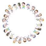Kid frame png sticker, transparent
